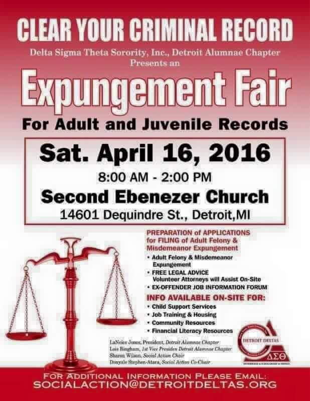 CLEAR YOUR CRIMINAL RECORD EXPUNGEMENT FAIR Detroit Police