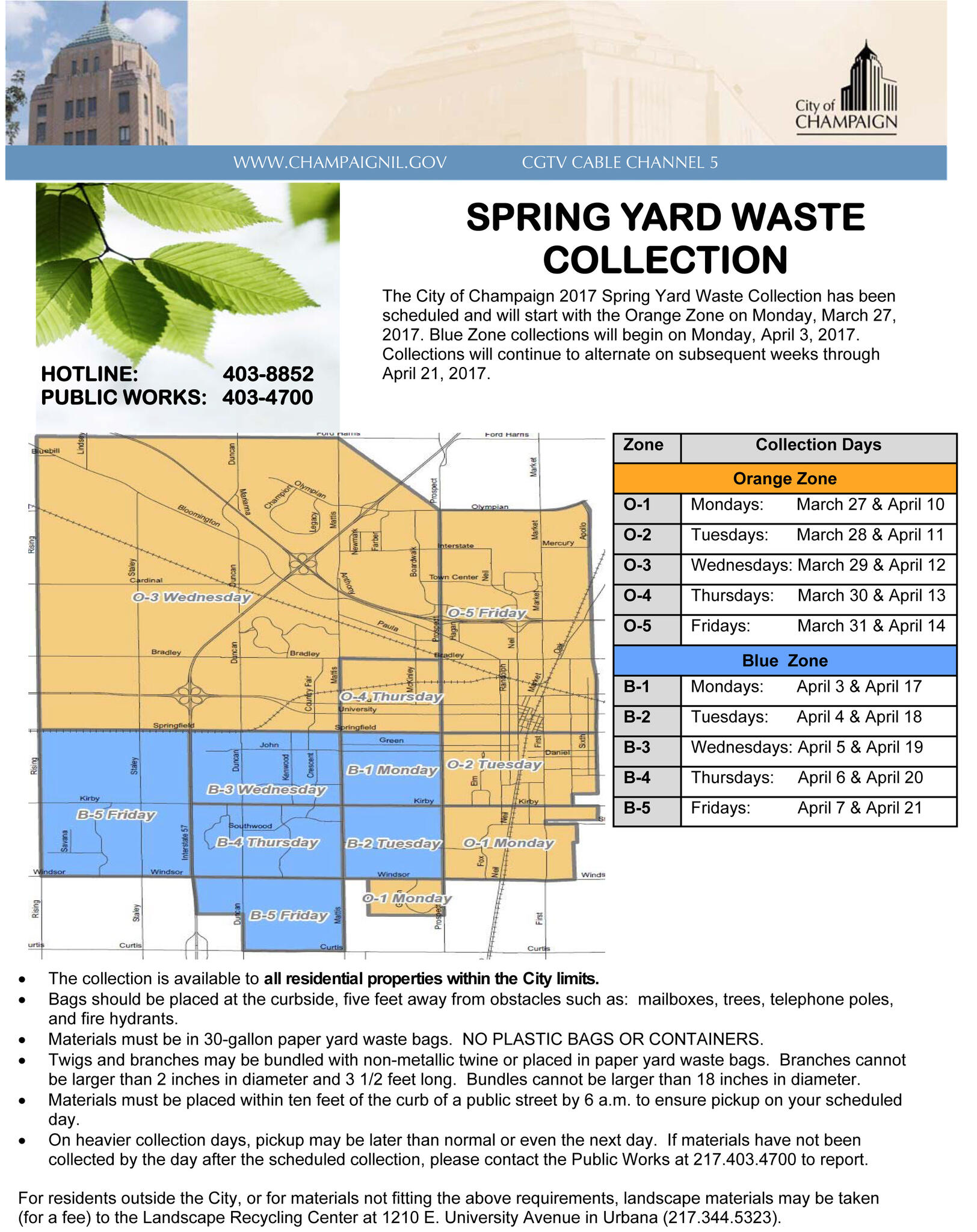 yard waste collection dates for lower paxton township