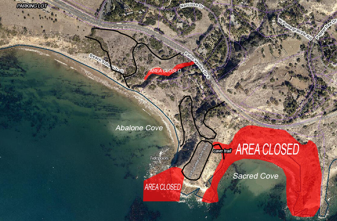 Updated Tide Pool, Beach & Trail Closures at Abalone Cove Shoreline